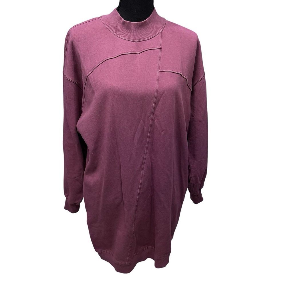 Lululemon Broken Beats Sweatshirt Sweater Dress Size Medium Plumful Mauve